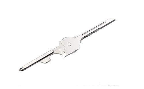 alextreme 2 Packs Swiss Tech Utili-Key 6-in-1 Key Ring Multi-Function Tool Mini Multitool Keychains Pocket Stainless Steel Folding Swiss Tech Simple Bottle Opener Keychain (Quantity 2)