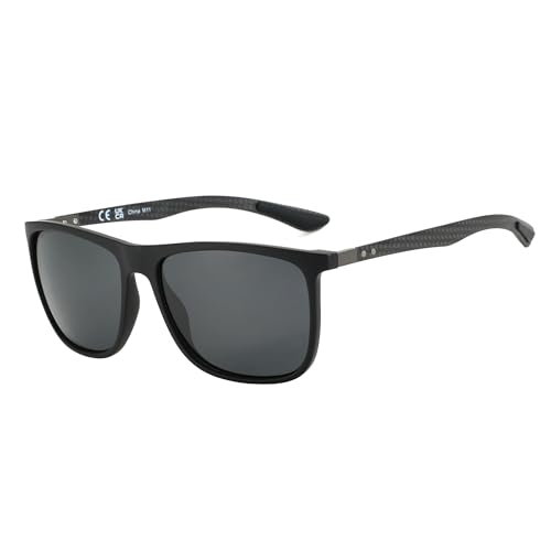 ZENOTTIC Square Polarized Sunglasses for Men Ultralight Carbon Fiber Sun Glasses Driving Fishing Golf UV400 Protection