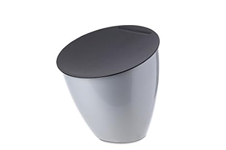 Mepal Abfallbehälter Calypso, Plastik, Silber 17.5 x 18.4 cm