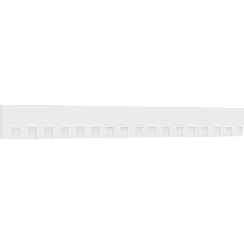 8"H x 1"P x 90 1/2"L Sanford Architectural Grade PVC Dentil Trim w/Backplate fo…