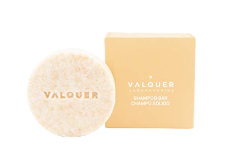 Valquer Champú Solido Sunset Fórmula Zero para Toda la Familia. Repara, Nutre y Suaviza Consiguiendo un Pelo Cuidado, con Avena y Aloe Vera. Vegano y Natural. 50 g.