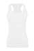 Bozzolo RT1165Basic Ribbed Racerback Long Tank Top White Large
