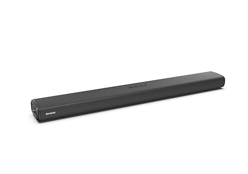 Aiwa Barra de Sonido AWSBRK Bluetooth 2.0 CH con LED, HDMI, 80W, Negro, 50/60 Hz, Sonido Potente para TV, Conexiones USB y Auxiliar, Diseño Slim Plus!