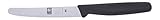 Icel Cutlery Serrated Edge High Carbon Stainless Steel Steak Knife, Black Handle