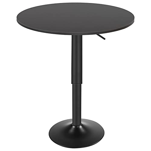 HOOBRO Round Bar Table, Height-Adjustable Bar Table Inches