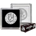 BCW 2x2 Coin Snap - 25 ct Half Dollar Holder | Archival Safe Coin Protector | Crystal Clear Polystyrene Coin Display Case | Ideal for US Kennedy Half Dollar | Coin Holders for Collectors