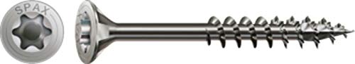 SPAX Holzbauschraube, Ø 8x140 mm 50 Stück, Senkkopf Teilgewinde Edelstahl A2 T-STAR plus