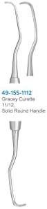 Gracy Curette, 11/12, Scaler, Professional Quality Dental Instrument,Stainless Steel