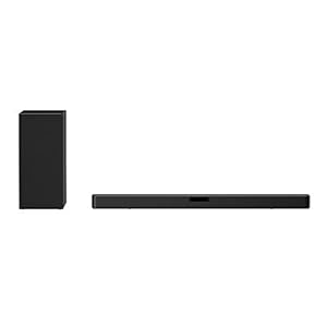 LG SN5Y Sound Bar w/Subwoofer, 2.1 ch, 400W, Power, High Res Audio, DTS Virtual: X, AI Sound Pro, Wireless Surround…