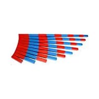 Fly whale Family Version Montessori Numerical Rods Wooden Red&Blue Number Rods Montessori Math Early Learning Material Numerical Rods 5 cm to 50 cm Math Preschool Training Kids Toys