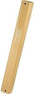 Judaica Galore Classic Wood Mezuzah Case - Mezuza Cover for your Mezuzah Scroll (5.7 inches for 12 cm scroll, light wood)
