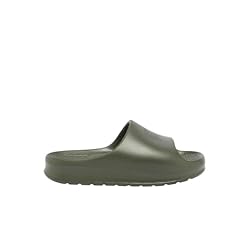 Lacoste Women's Serve Slide, Olive Green Croc, 9