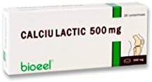 Calcium Lactate 500mg | Essential Mineral for Healthy Bones & Teeth | (Pack of 20 Tablets)