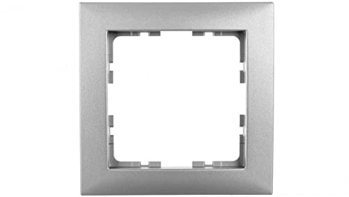 Hager Polo 4011334471363 Square Frame 1-Socket Aluminium 5310118994