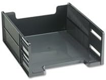 (3 Pack Value Bundle) RUB17671 Stackable High Capacity Front Load Letter Tray, Polystyrene, Ebony