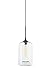 Brooklyn Bulb Co. Clear Glass 1-Light Pendant Lamp, Windsor Heights Collection, Cylinder Shape Ceiling Fixture