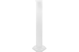 1PCS Hexagon Bottom Transparent Measuring Plastic Graduated Cylinder Test Tube Laboratory Tool 10/25/50/100/250/500/1000ml (1