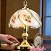 Collections Etc Hummingbird Desk Tabletop Touch Lamp with Gold Base and Accents, 3 Light Settings