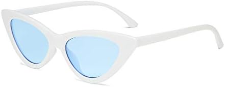 Retro Vintage Narrow Cat Eye Sunglasses for Women Clout Goggles Plastic Frame