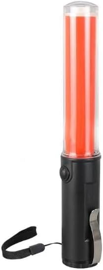 26cm Signal Traffic Wand, LED Safety Command Warning Stick, Fire Control Emergency Fluorescent Rod, Traffic Wand for Traffic Command, Inspection, Evacuation of People (Red)