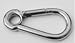 Stainless Steel Carabiner Spring Snap Link with Ring 4"