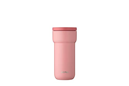 Mepal - Isolierbecher Ellipse - 4 Stunden heià & 8 Stunden kalt - Thermobecher für Unterwegs - Geeignet als Tee & Kaffeetasse zum Mitnehmen - Passt in alle Becherhalter - 375 ml - Nordic pink