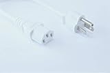 [UL Listed] OMNIHIL White 8 Feet Long AC Power Cord