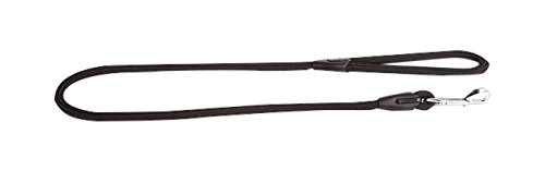 Dingo Black Cord Lead, Handmade Light Leash for Dog in Snake Style 10454