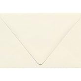 LUXPaper A4 Contour Flap Invitation Envelopes | 4 1/4" x 6 1/4" | Natural | 80lb. Text | 30% Recycled | 50 Qty