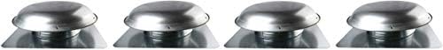 Cool Attic CX1000AMUPS Power Attic Roof Mount Ventilator with 3.4 Amp 60 Hz Motor and Steel Flange, Galvanized Steel Dome (4-(Pack))