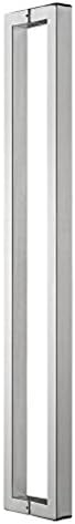 Modern & Contemporary Square/Rectangle Shape 1778mm / 70 inches Push-Pull Stainless-Steel Door Handle for Interior/Exterior - Satin Brushed Finish