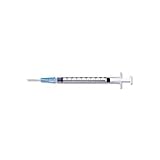 1mL Tuberculin Syringe with Detachable Needle, Slip Tip, 25G x 5/8