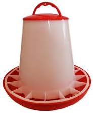 Tusk Red White Plastic Chicken Feeder Handle 6kg Poultry Bird Feeding