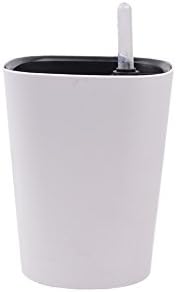 Centurich Self-Watering Planter Flowerpot with Water Level Indicator for Home and Garden (White)