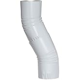 3inch Round, Smooth Wall Aluminum Downspout 3" Offset - Made in USA