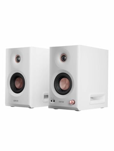 Edifier MR5 aktive Studio-Lautsprecher | Hi-Res 3-Wege Monitor 110 Watt + tri-Amped Crossover | XLR, TRS, RCA + AUX | LDAC-Wireless 24 bit/96 kHz | Co