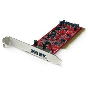 2 Port PCI SuperSpeed USB 3.0 Adapter Card with SATA Power