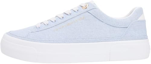 Th Foxing FW0FW09172 Chaussures Basses en Toile délavée pour Femme, Bleu (Breezy Blue), 3.5