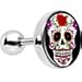 Body Candy Stainless Steel Flowering White Sugar Skull Tragus Cartilage Earring 16 Gauge 1/4