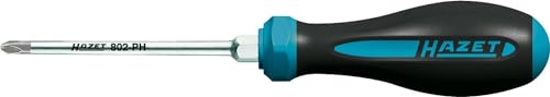 Cacciavite HAZET HEXAnamic 802-PH3,Con impugnatura antiscivolo a 3 componenti per unelevata trasmissione della forza,Profilo anatomico con incavo a croce larghezza trasversale PH3,Lunghezza: 279 mm