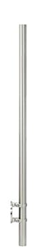 Edelstahlpfosten 'Endpfosten' zur Wandmontage 42,4mm, L= 1190mm mit 2x Gewinde für Glasklemme nach Wahl