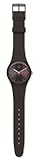 SWATCH Rebel Brown SUOC700 Silicone Strap Men watch NEW