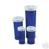 Blue Prescription Safety Cap Vials, 16 Dram, Case of 50
