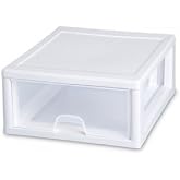 Sterilite 23108004 Stacking Drawer, White, 27 Quart (Pack of 1)