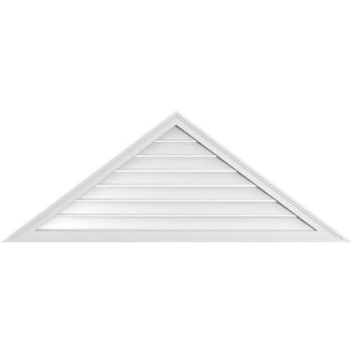 62"W x 23-1/4"H Triangle Surface Mount Signature Urethane Gable Vent 9/12 Pitch…
