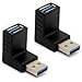 BSHTU USB 3.0 Adapter 90 Degree Right Angled Gender Changers USB Connector Type A Vertical Male to Female Extender L-Shape Plug 2Pcs (Down)
