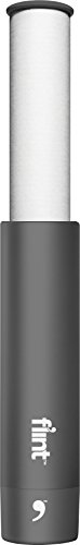 Flint Reusable Lint Roller, Retracts to Protect Adhesive Sheets for Prolonged Use, Metallic Slate Gray