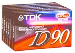 TDK 90-Minute Audio Tapes (6-Pack) (D90S6F) (Discontinued by Manufacturer)
