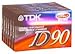 TDK 90-Minute Audio Tapes (6-Pack) (D90S6F) (Discontinued by Manufacturer)
