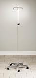 MediChoice IV Pole, Rolling, 2 Hook - 5 Leg, Chrome Plated, 45 lbs Load Capacity, 1314IVCR1010 (1 Each)